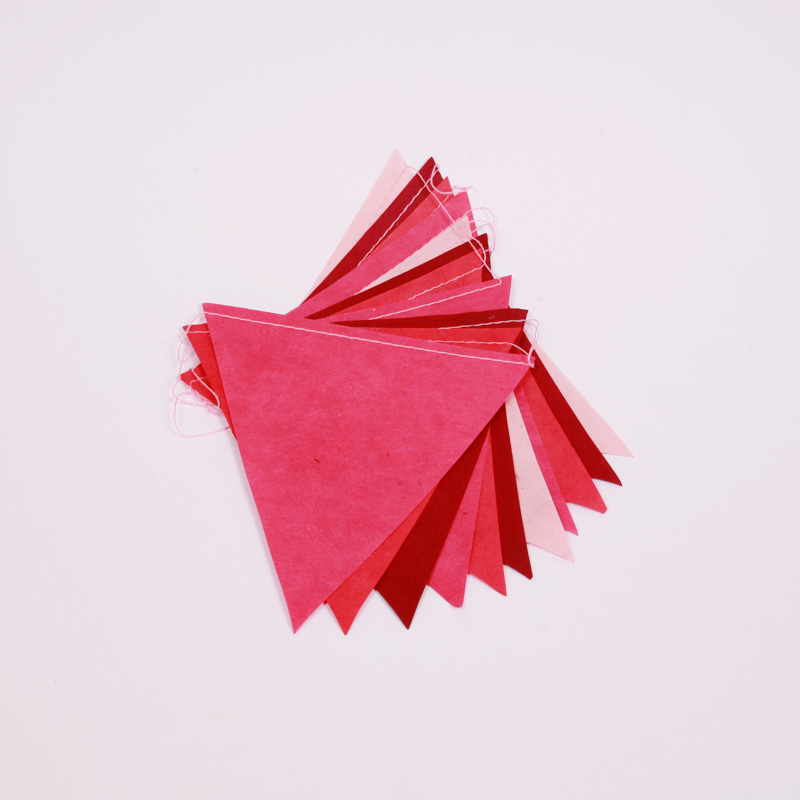 Handmade pink paper bunting