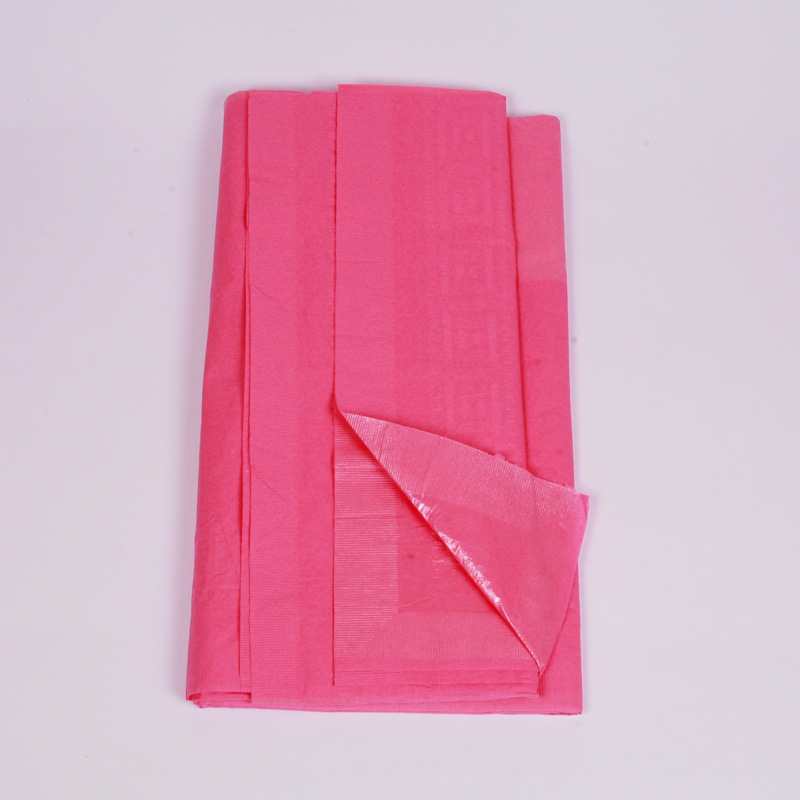 Hot pink paper table cover