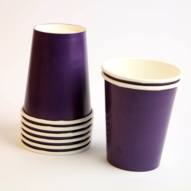 8 purple cups
