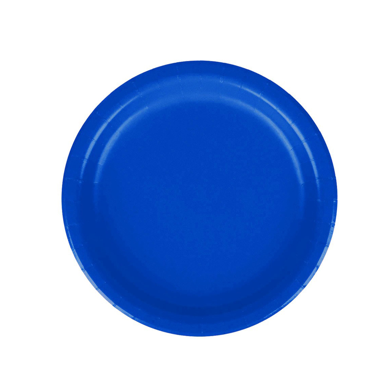 Royal blue large paper plates
