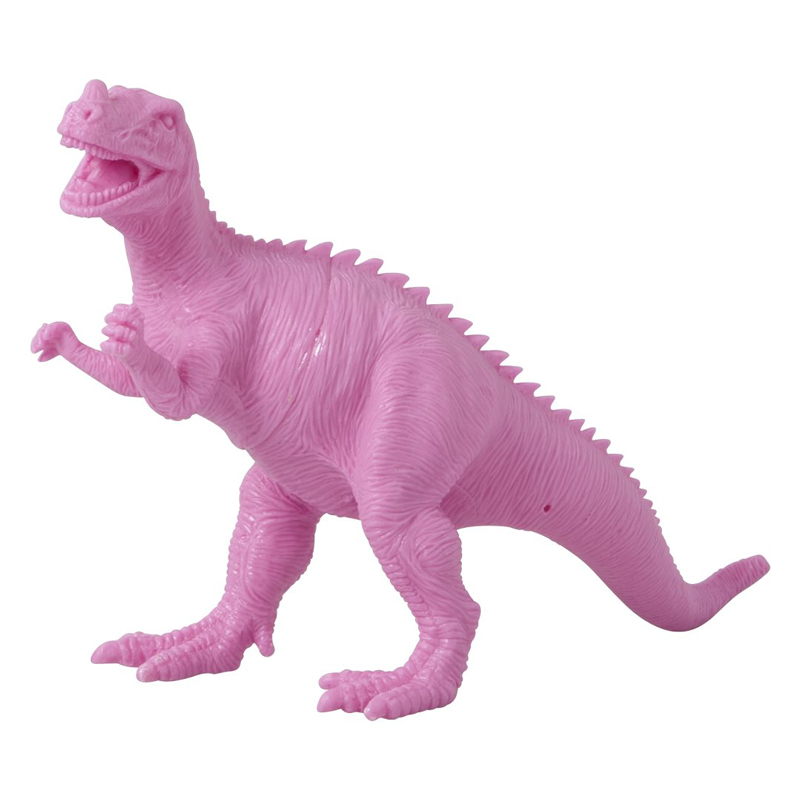 Pink plastic dinosaur toy on sale