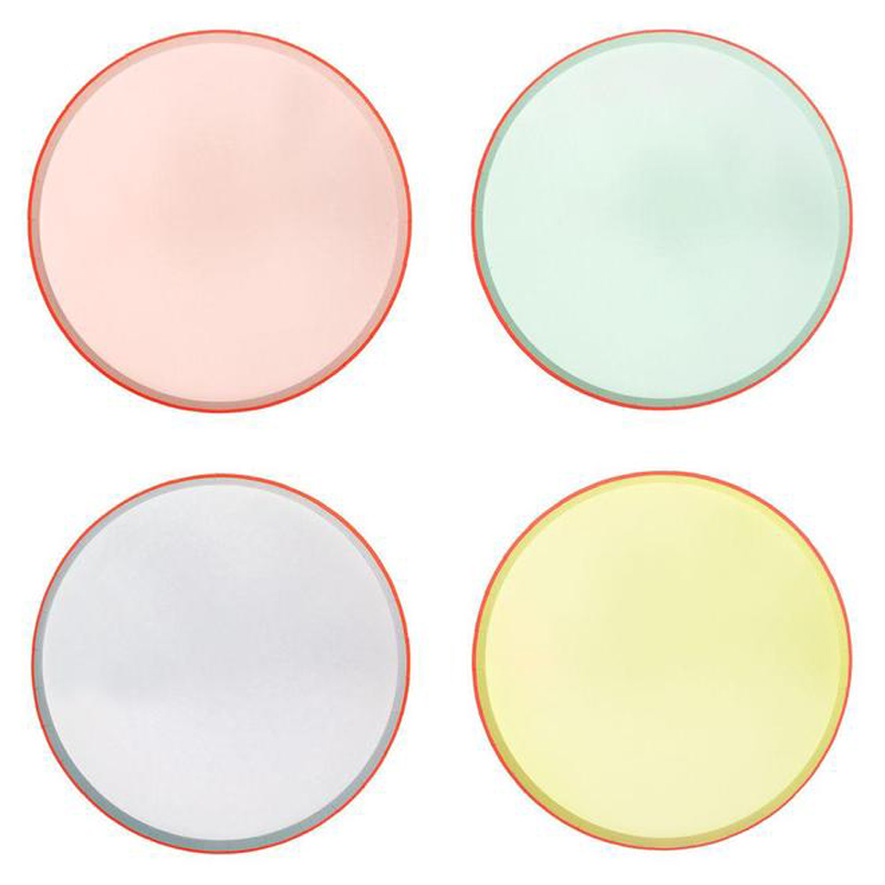 Pastel Neon Edge Dinner Plates Little Lulubel