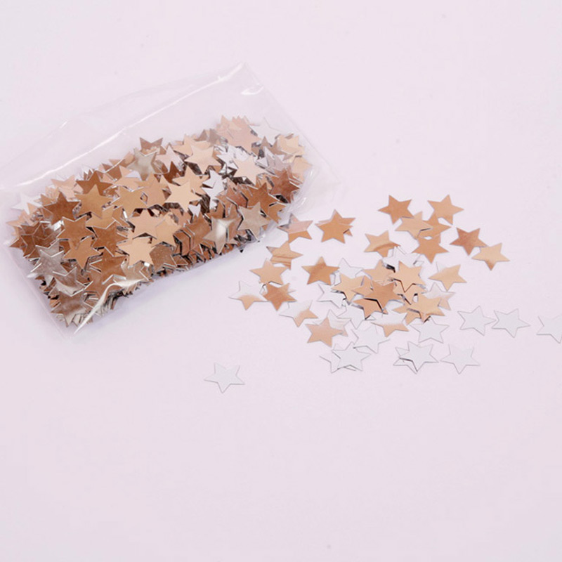 silver star confetti