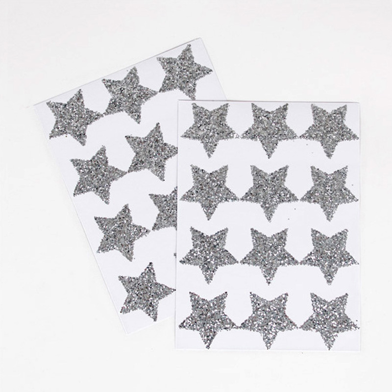 1000 2.5 Hey Beautiful Silver Star Stickers (1 Roll)