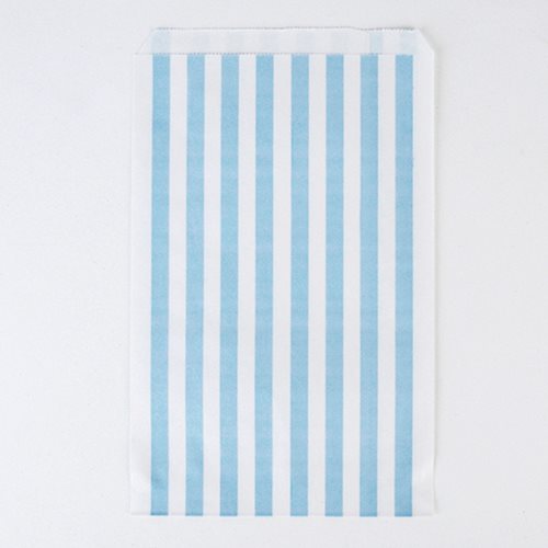 12 Blue Stripe Paper Bags | Party Perfecto